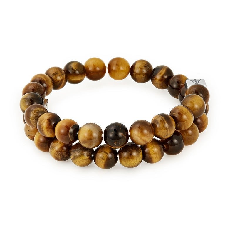 NEW Tiger's Eye Gemstone Beaded high quality Wrap Bracelet, Men's