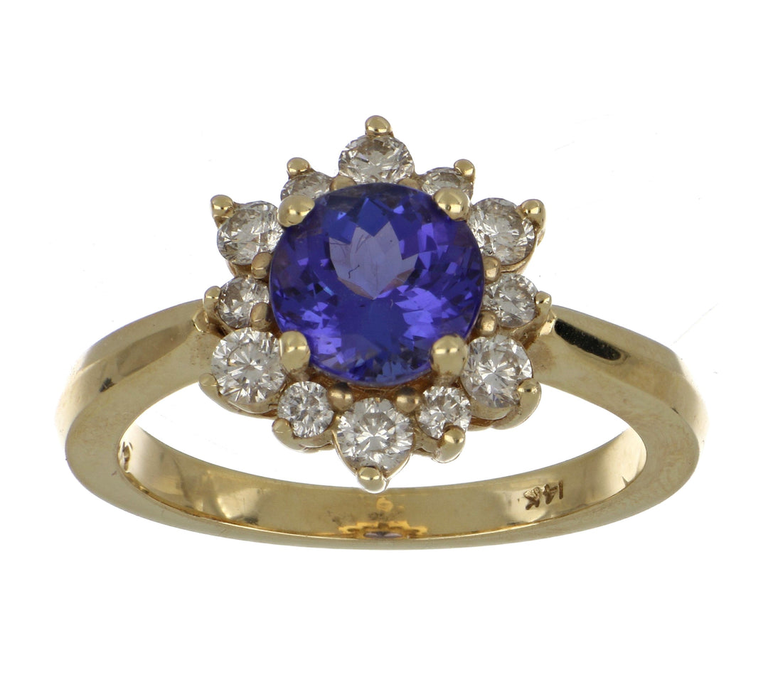 Tanzanite Ladies Ring (Tanzanite 1.59 cts. White Diamond 0.48 cts.)