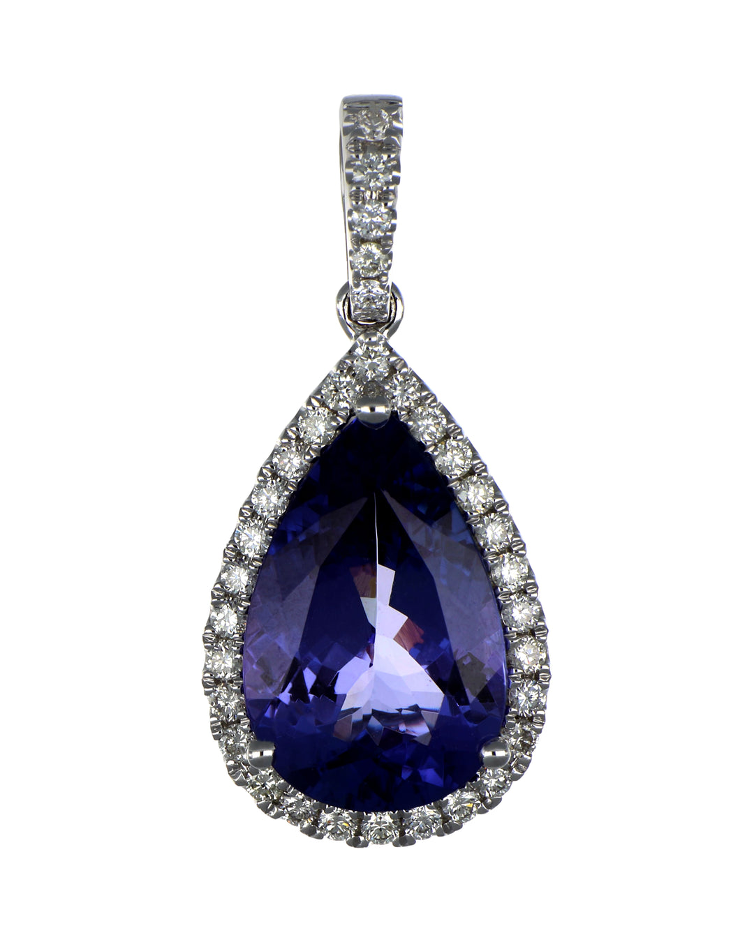 Tanzanite Ladies Pendant (Tanzanite 4.19 cts. White Diamond 0.36 cts.)