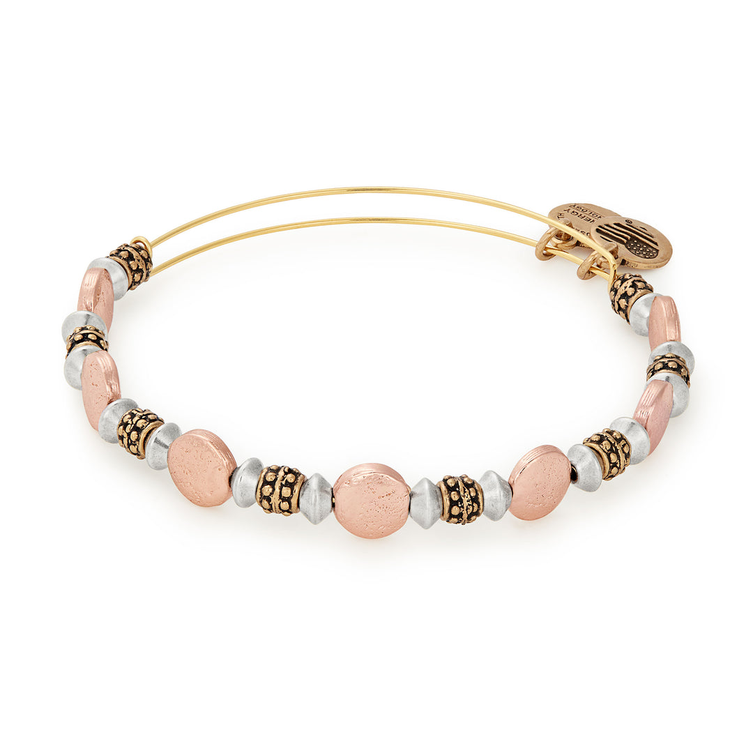 ALEX AND ANI Spendor Tri-Tone Beaded Bangle