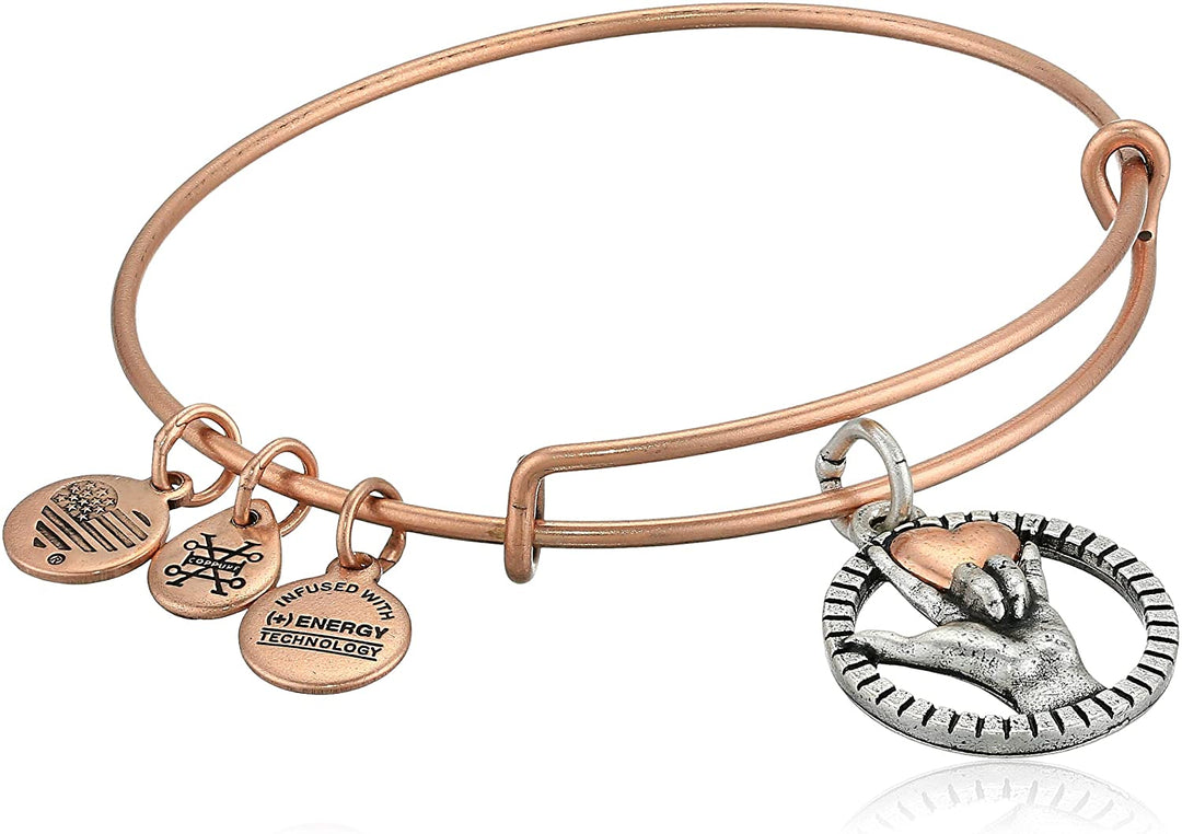 ALEX AND ANI Love Sign Language Charm Bangle