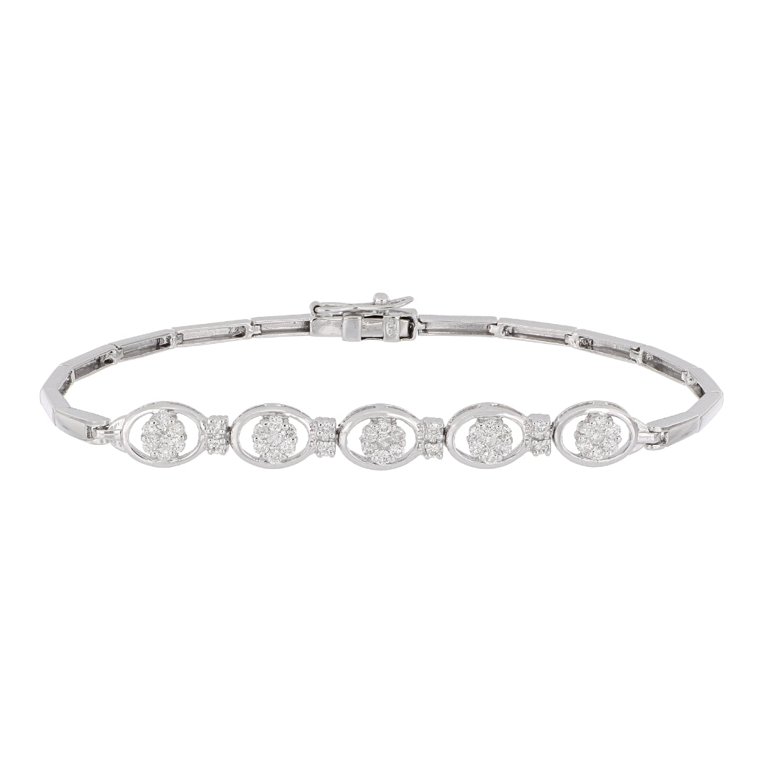 14KTW White Diamond Bracelet (White Diamond 0.7 cts.)