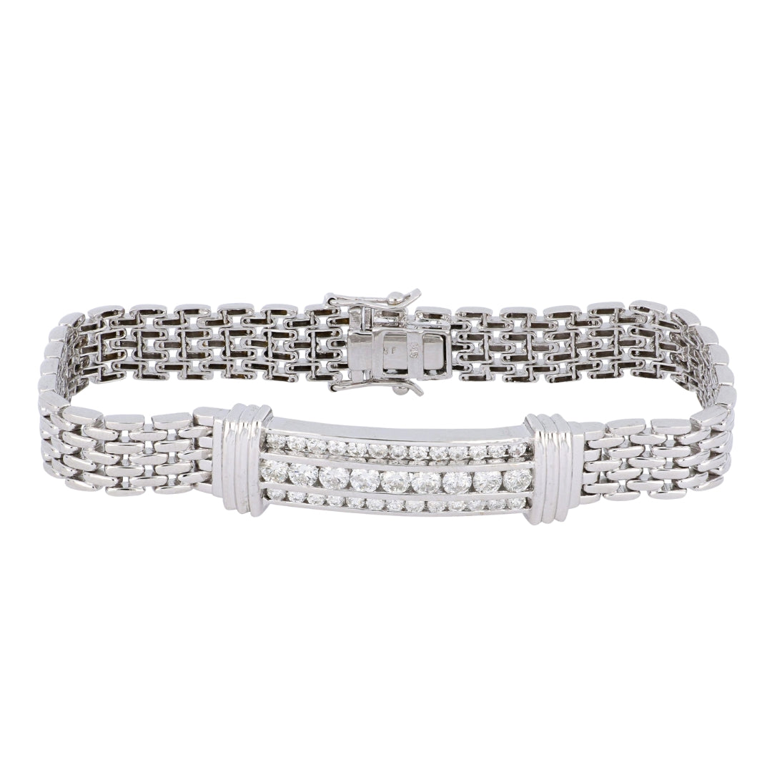 White Diamond Men's Bracelet (White Diamond 2.33 cts.)