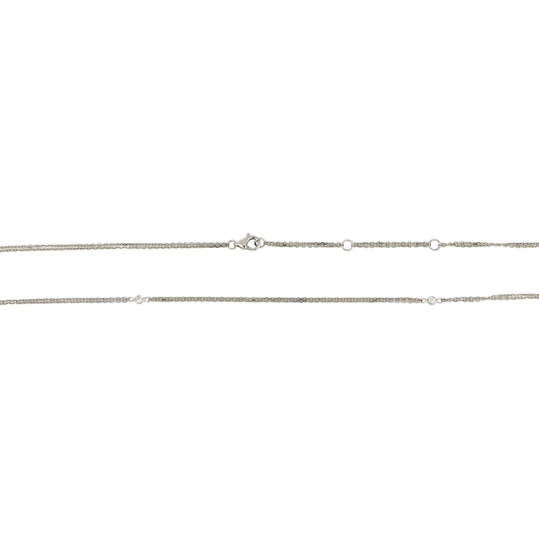 18" White Diamond Necklace (White Diamond 0.08)