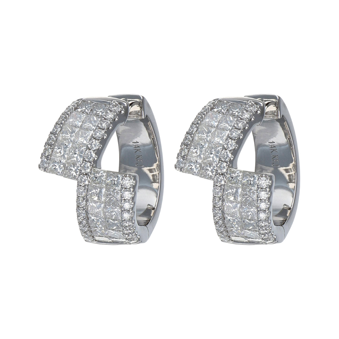 White Diamond Earrings (White Diamond 0.4 cts. White Diamond 1.5 cts.)