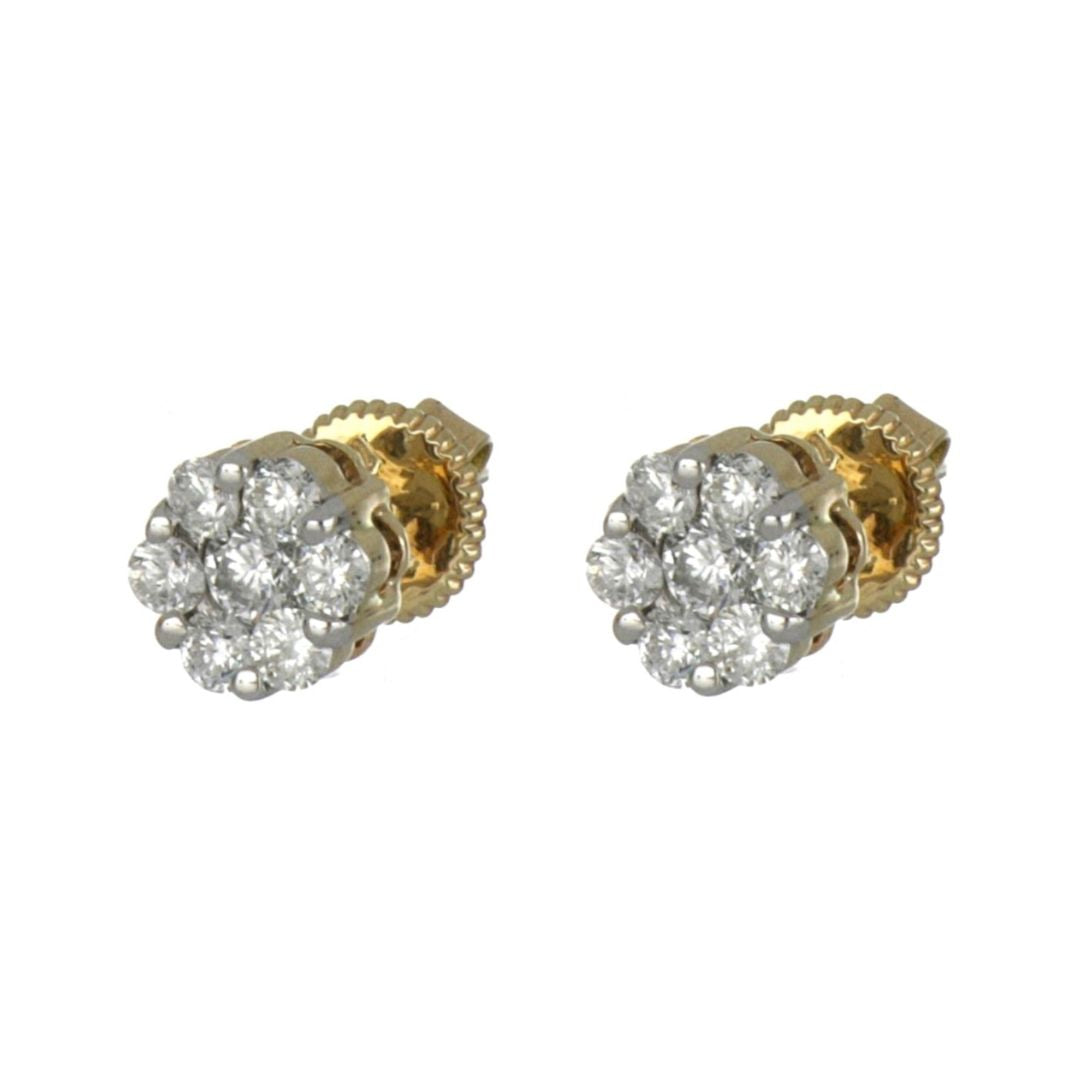 White Diamond Earrings (White Diamond 0.74 cts.)