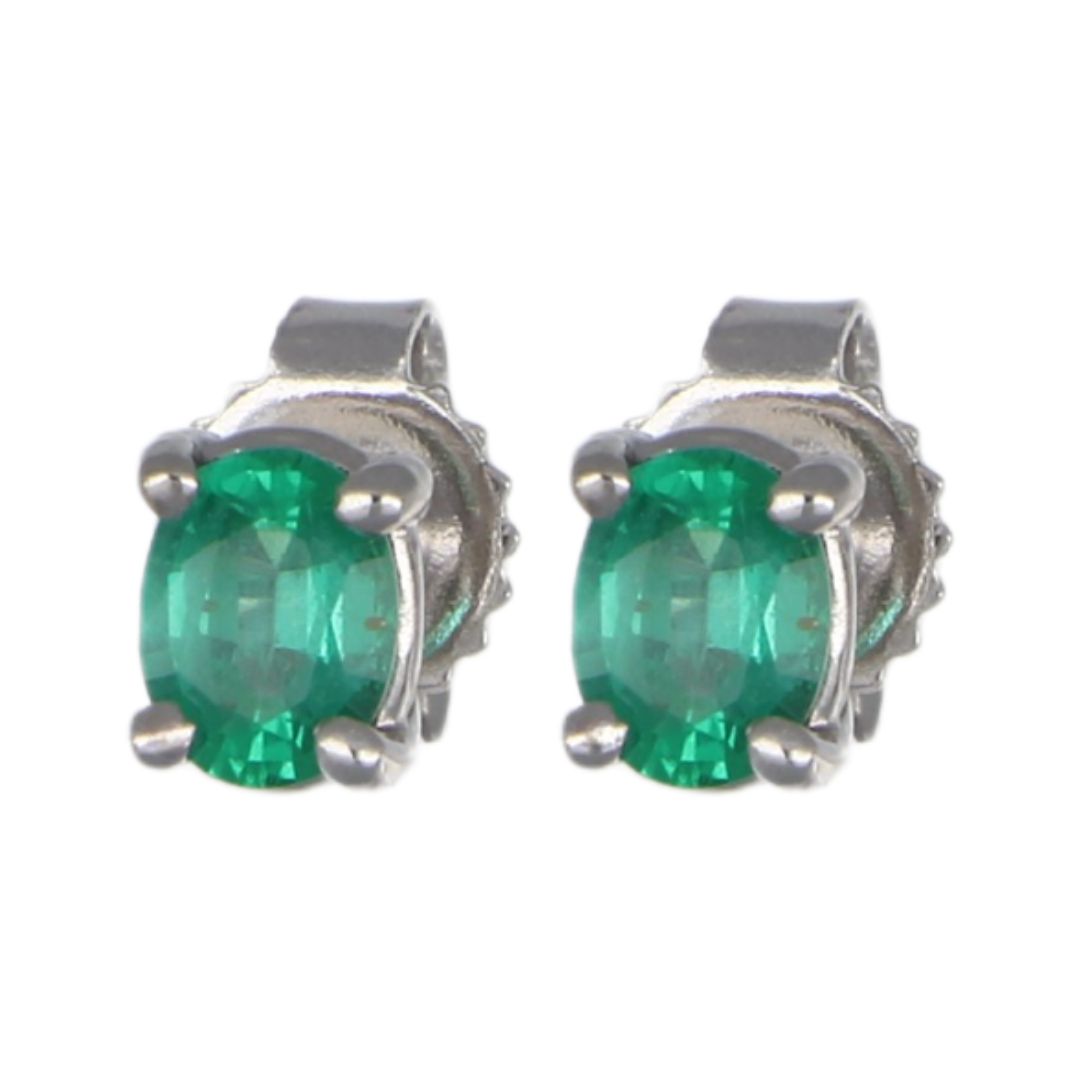 Emerald Earrings (Emerald 0.42 cts.)