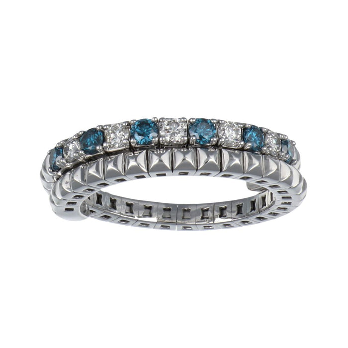 Blue Diamond Ring (Blue Diamond 0.31 cts. White Diamond 0.23 cts.)