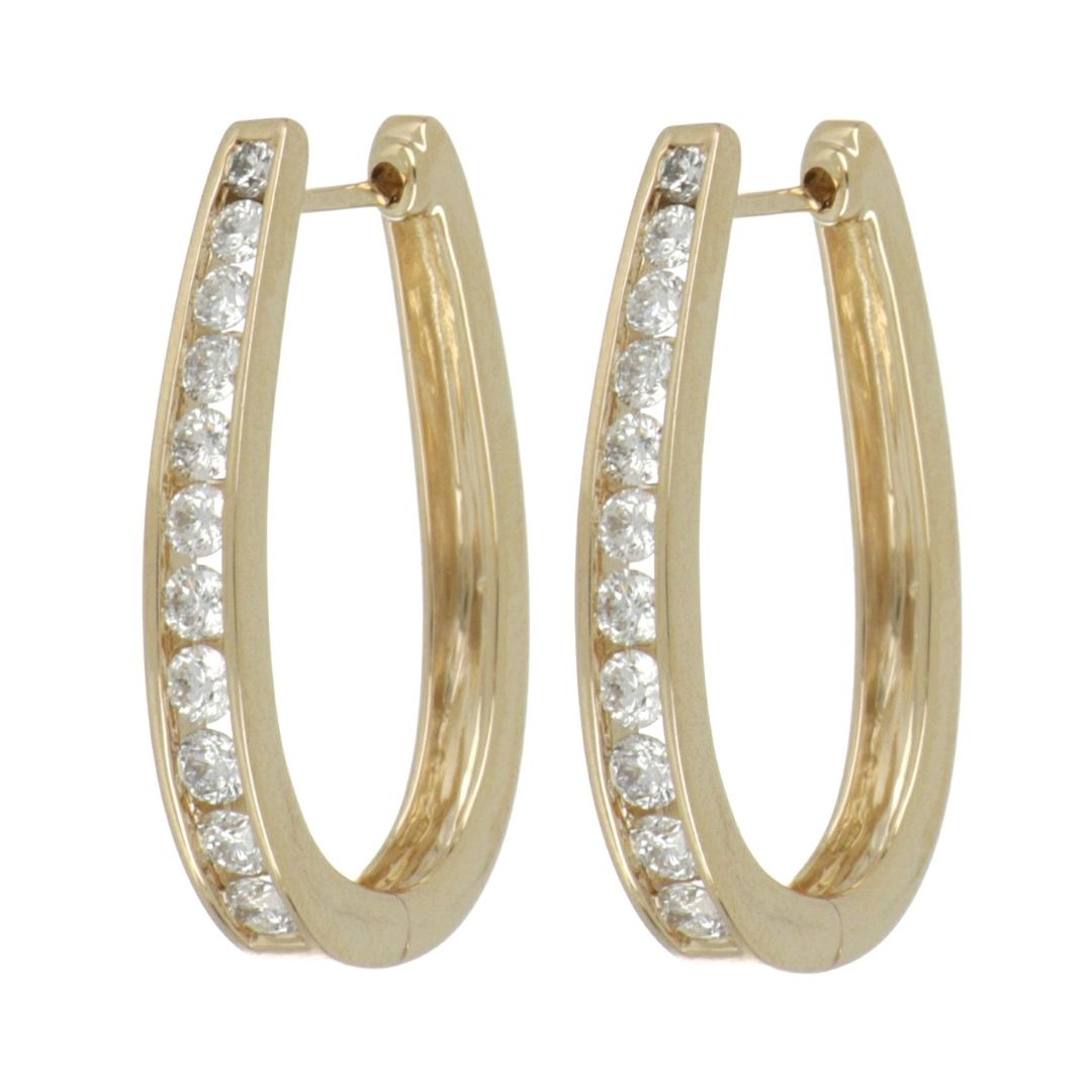 White Diamond Earrings (White Diamond 0.764 cts.)