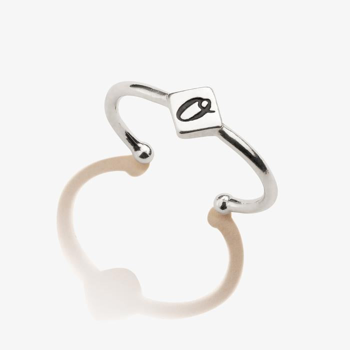 ALEX AND ANI Initial O Adjustable Ring