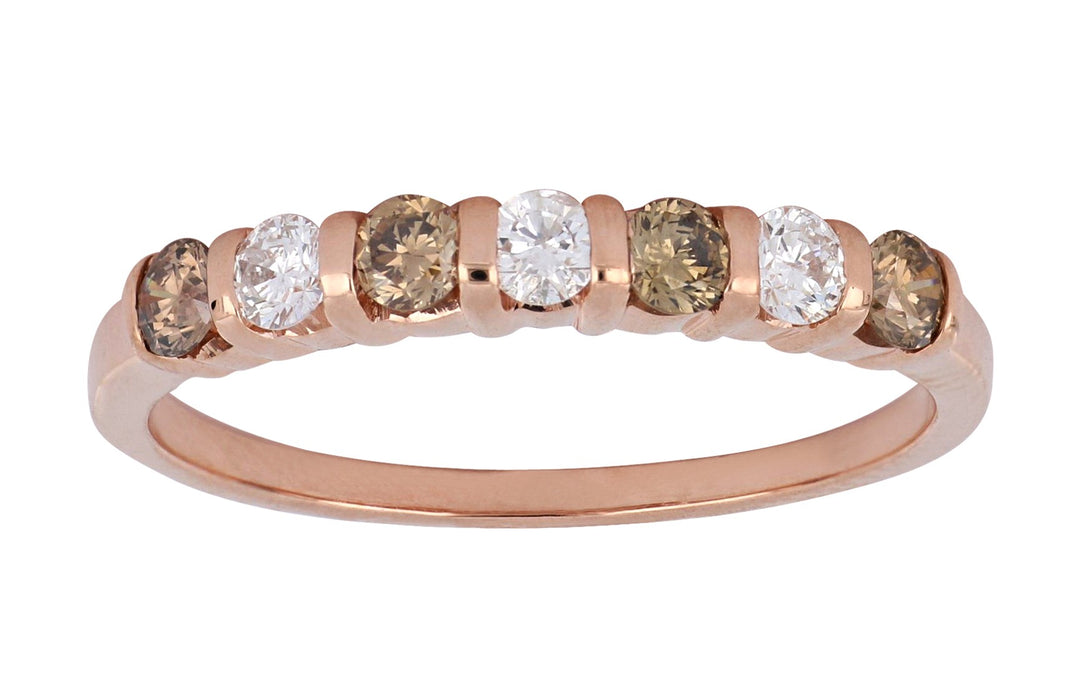 Brown Diamond Ladies Ring (Brown Diamond 0.31 cts. White Diamond 0.2 cts.)