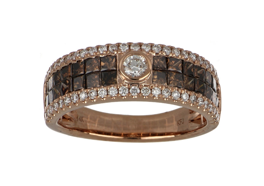 Brown Diamond Ladies Ring (Brown Diamond 1.27 cts. White Diamond 0.42 cts.)