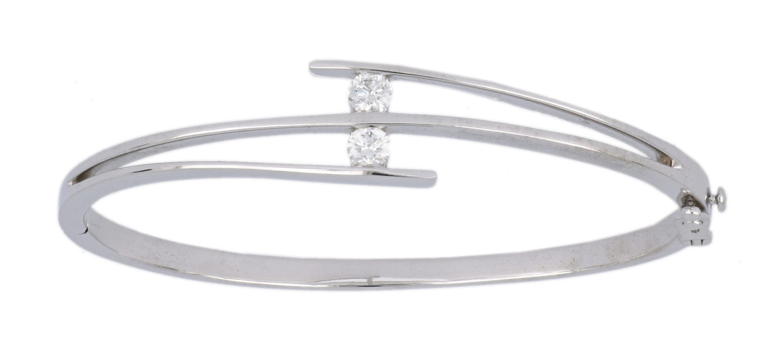 White Diamond Ladies Bangle (White Diamond 0.51 cts. 17.28 grams)