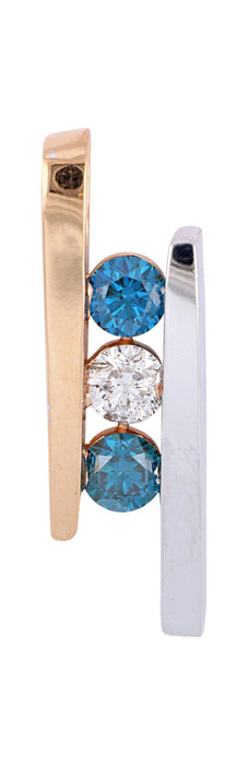 Blue Diamond Ladies Pendant (Blue Diamond 0.69 cts. White Diamond 0.36 cts.)
