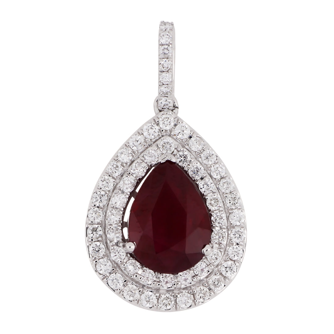 Ruby Pendant (Ruby 2.2 cts. White Diamond 0.49 cts.)