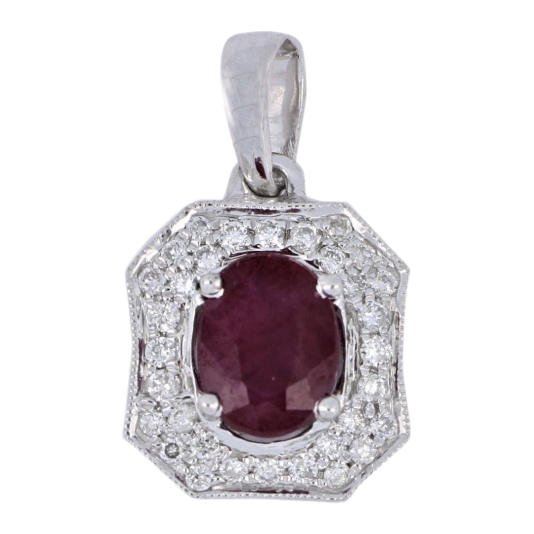 Ruby Pendant (Ruby 0.62 cts White Diamond 0.51 cts)