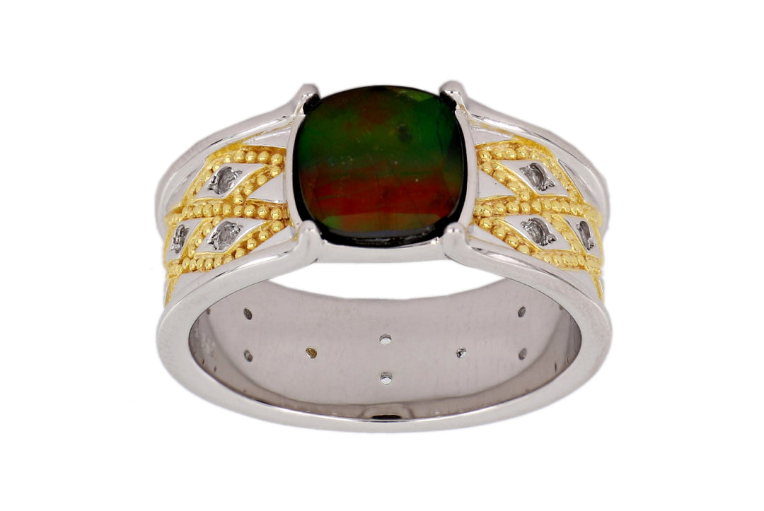 KORITE Ammolite Ladies Ring (Ammolite White Sapphire)