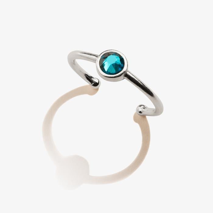 ALEX AND ANI Blue Zircon Birthstone Ring, December Not Net