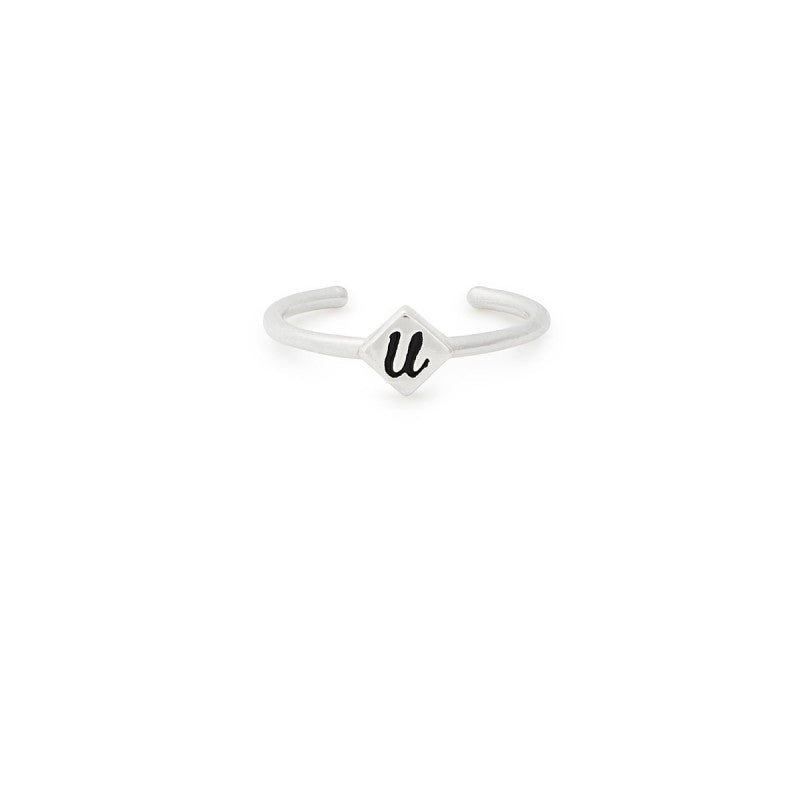 ALEX AND ANI Initial U Adjustable Ring Not Net