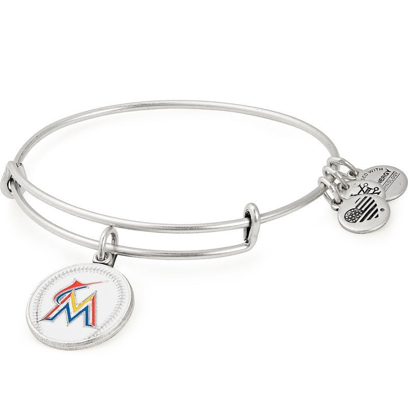 ALEX AND ANI Miami Marlins Color Infusion Charm Bangle Not Net