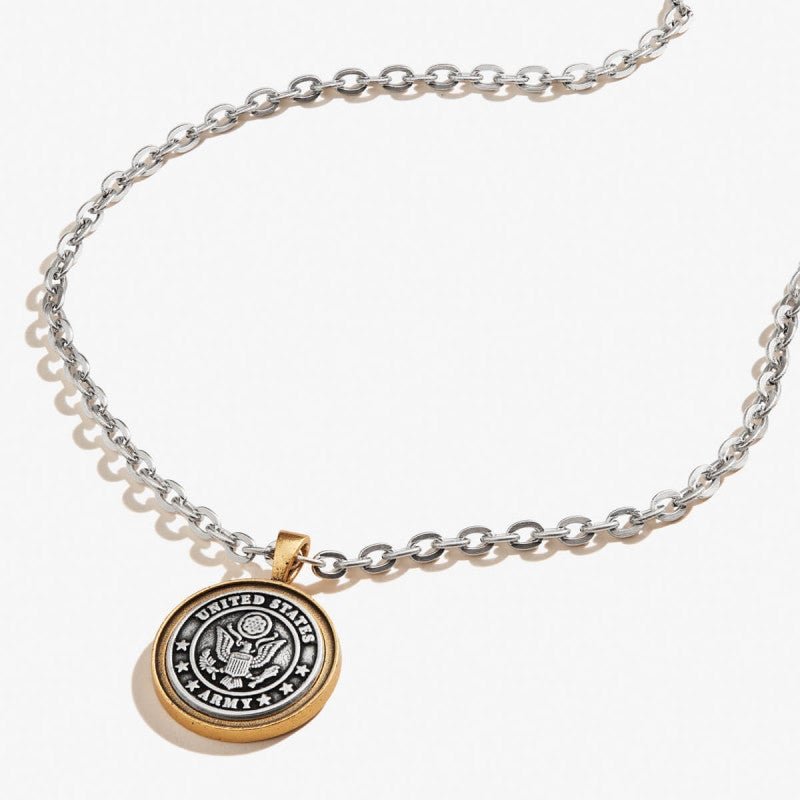 ALEX AND ANI U.S. Army Necklace Two Tone Not Net