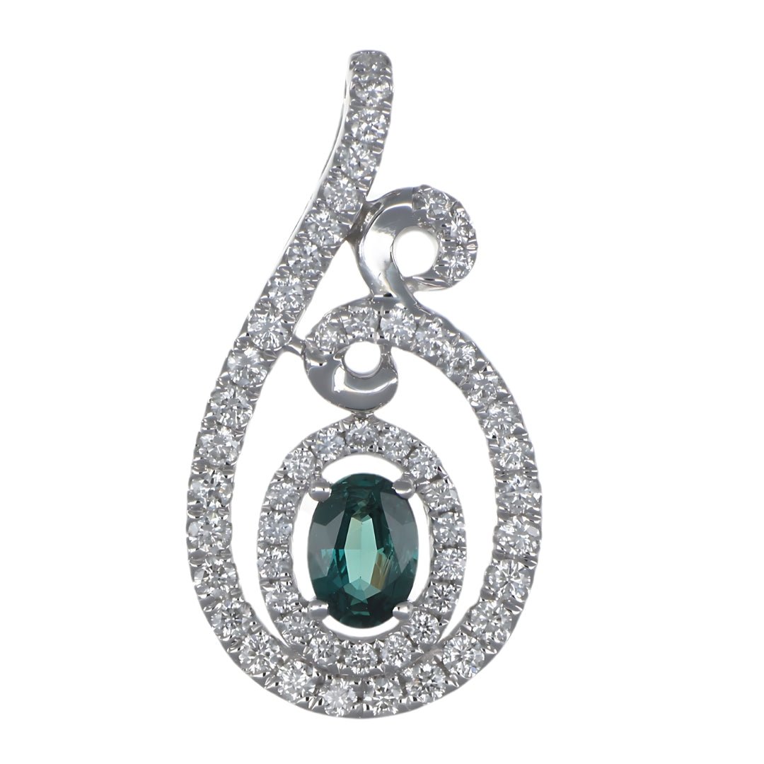 Alexandrite Pendant (Alexandrite 0.2 cts. White Diamond 0.31 cts.) Not Net