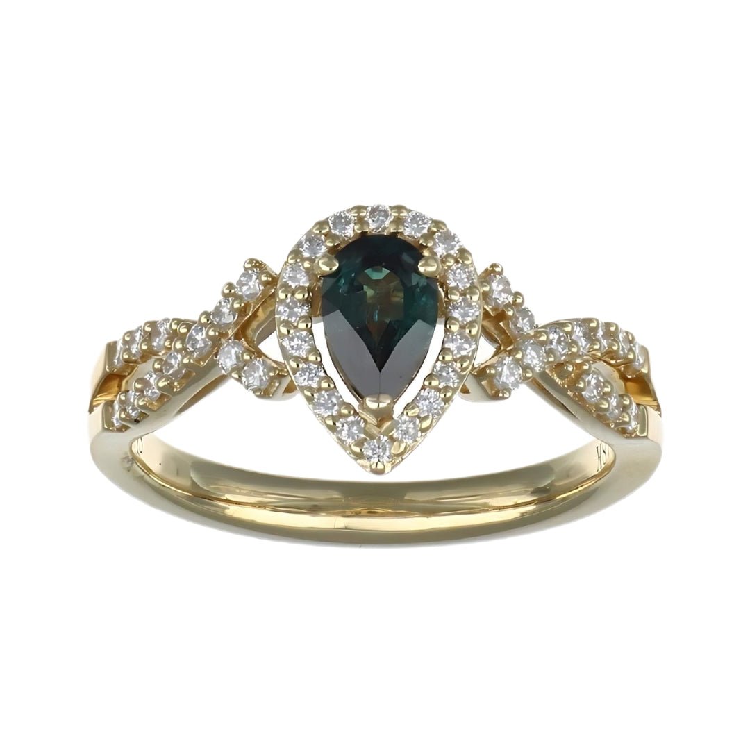 Alexandrite Ring (Alexandrite 0.5 cts. White Diamond 0.3 cts.) Not Net