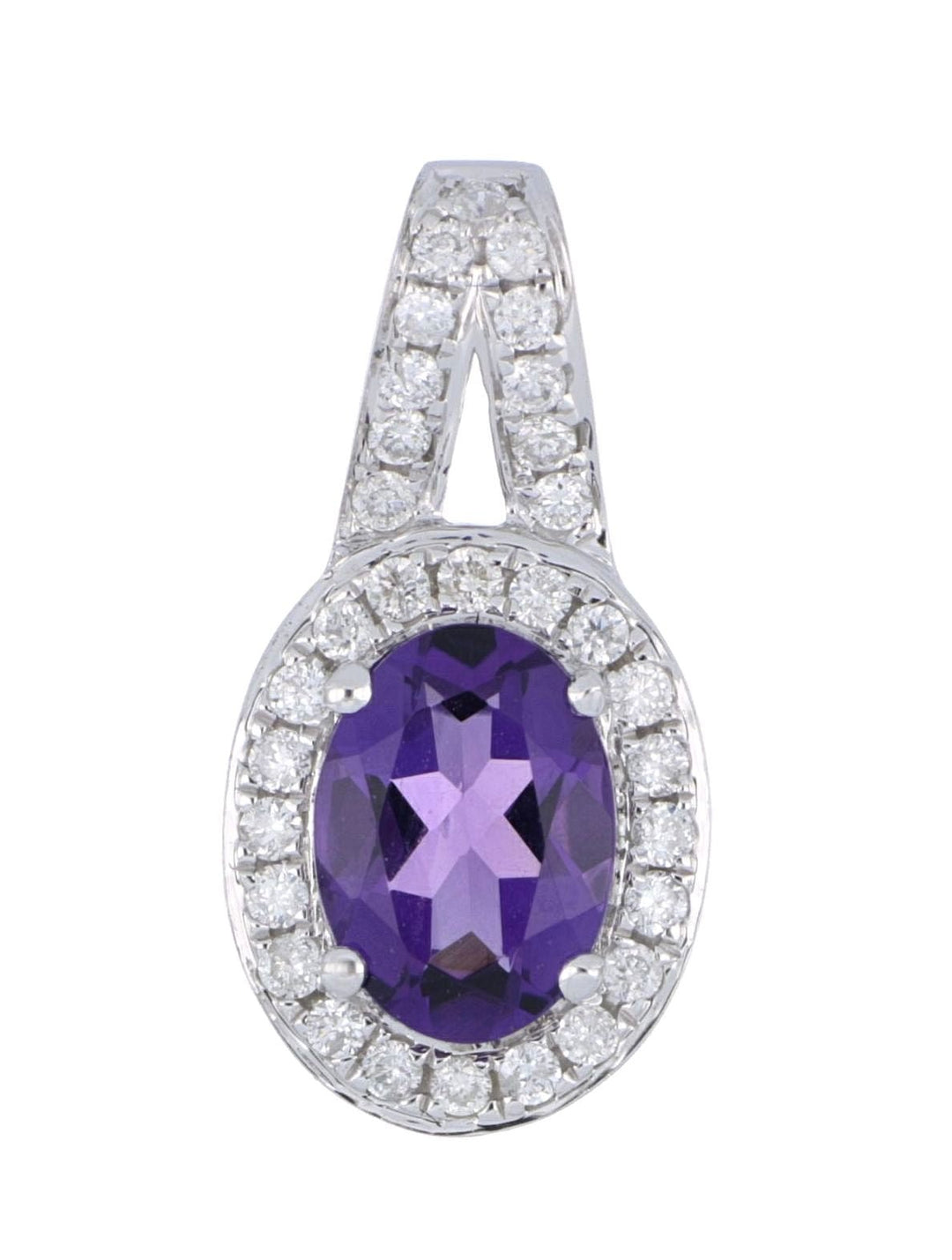 Amethyst Ladies Pendant (Amethyst 0.68 cts. White Diamond 0.15 cts.) Not Net