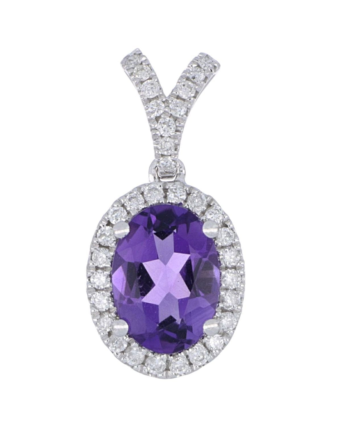 Amethyst Ladies Pendant (Amethyst 0.69 cts. White Diamond 0.11 cts.) Not Net