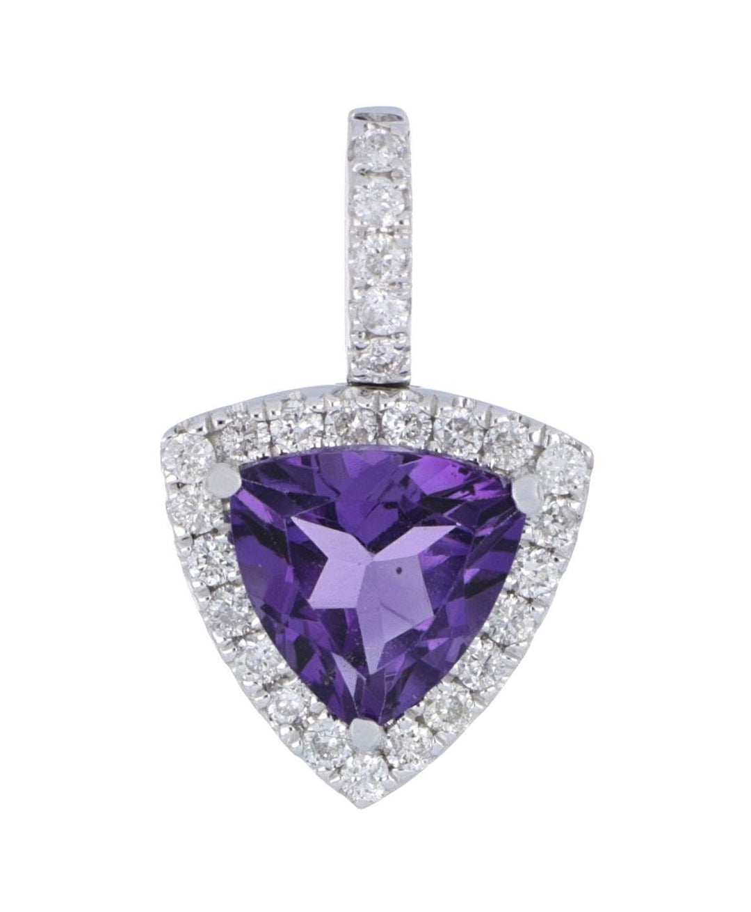 Amethyst Ladies Pendant (Amethyst 0.7 cts. White Diamond 0.13 cts.) Not Net