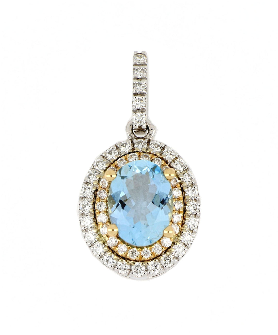 Aquamarine Pendant (Aquamarine 1.09 cts. White Diamond 0.38 cts.) Not Net