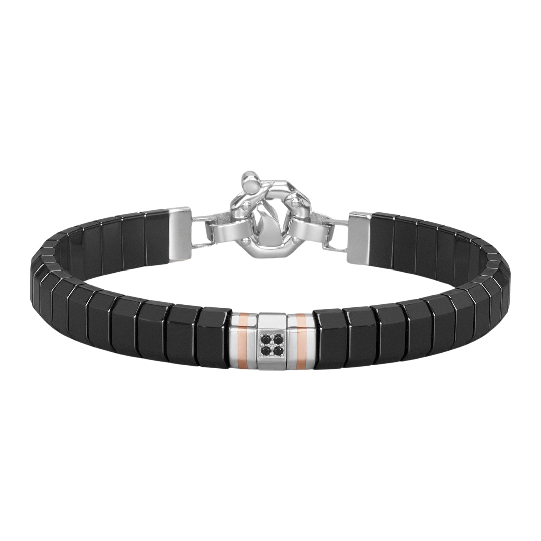 BARAKA Black Diamond Men's Bracelet (Black Diamond 0.04 cts. White Diamond 0.02 cts.) Not Net