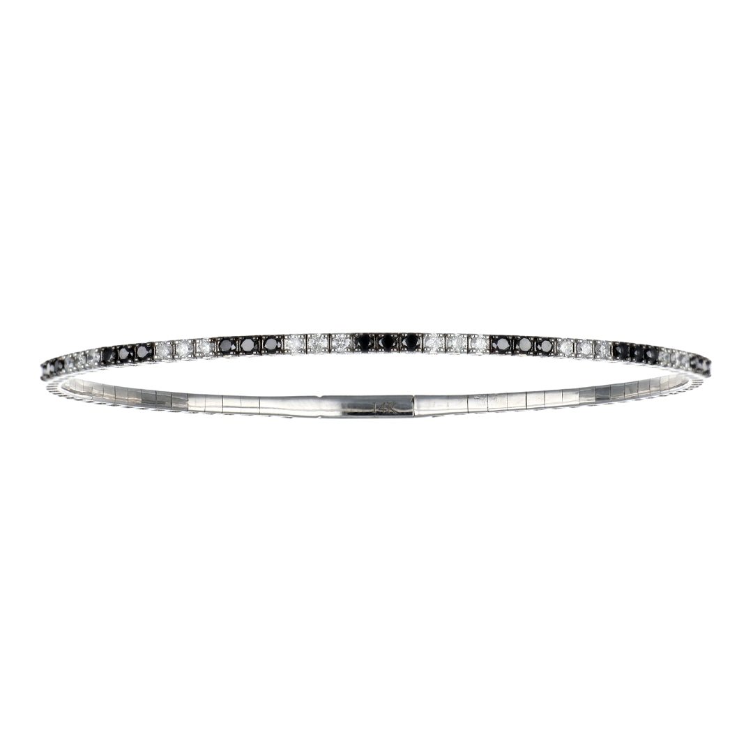 Black Diamond Bangle (Black Diamond 0.97 cts. White Diamond Included cts.) Not Net