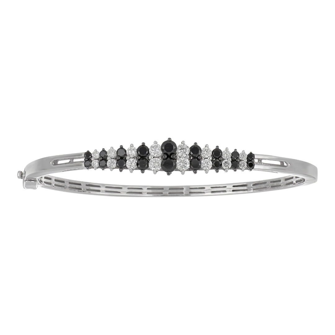 Black Diamond Bangle (Black Diamond 1.1 cts. White Diamond 0.8 cts.) Not Net