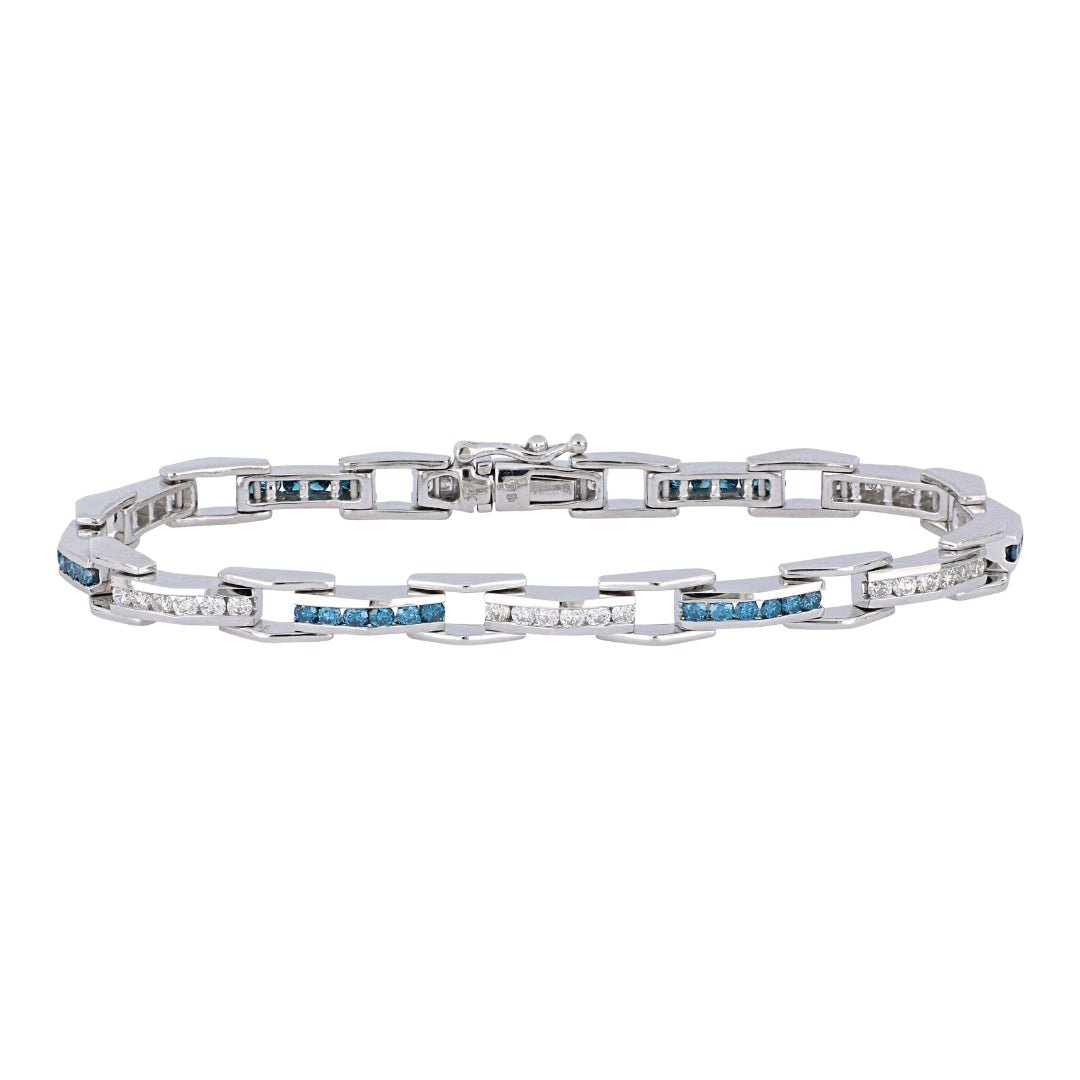 Blue Diamond Bracelet (Blue Diamond 1.11 cts. White Diamond 1.09 cts.) Not Net