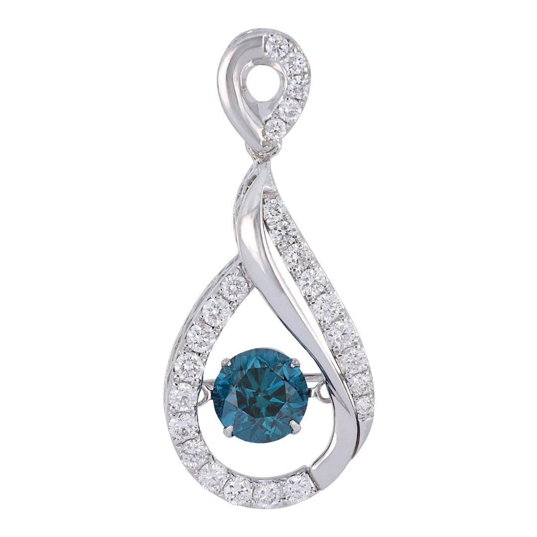 Blue Diamond Pendant (Blue Diamond 1.27 cts. White Diamond 0.49 cts.) Not Net