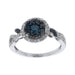 Blue Diamond Ring (Blue Diamond 0.6 cts. White Diamond 0.27 cts.) Not Net