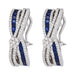 Blue Sapphire Earrings (Blue Sapphire 1.05 cts. White Diamond 0.8 cts.) Not Net