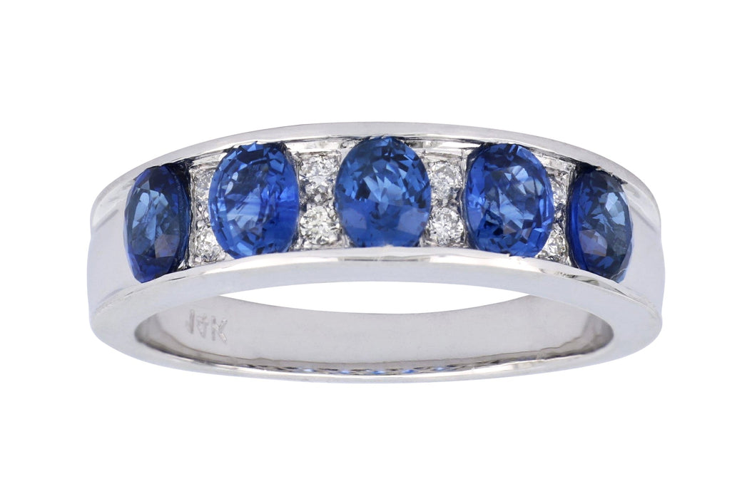 Blue Sapphire Ladies Ring (Blue Sapphire 1.64 cts. White Diamond 0.1 cts.) Not Net