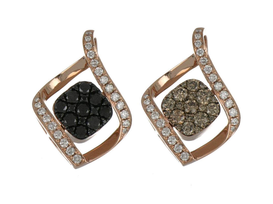 Brown and Black Diamond Ladies Pendant (Brown Diamond 0.63 cts. Black Diamond 0.72 cts. White Diamond 0.23 cts.) Not Net