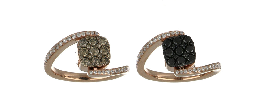 Brown and Black Diamond Ladies Ring (Brown Diamond 0.54 cts. Black Diamond 0.63 cts. White Diamond 0.25 cts.) Not Net