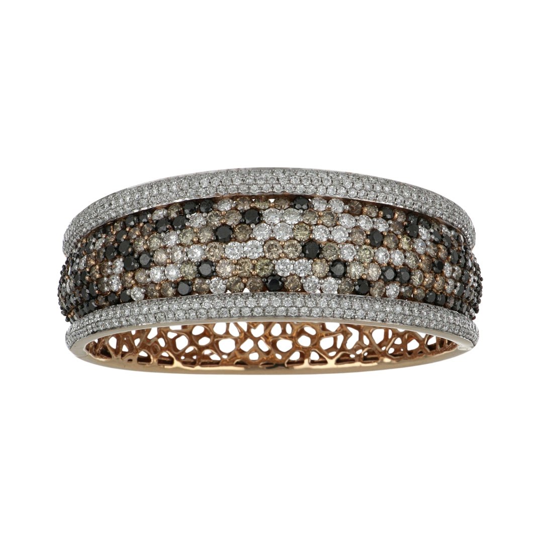 Brown Diamond Bangle (Brown Diamond 5.58 cts. White Diamond 6.78 cts. Black Diamond 5.85 cts.) Not Net