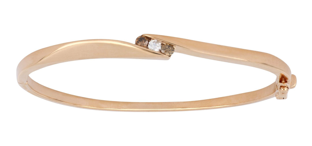 Brown Diamond Ladies Bangle (Brown Diamond 0.22 cts. White Diamond 0.10 cts.) Not Net