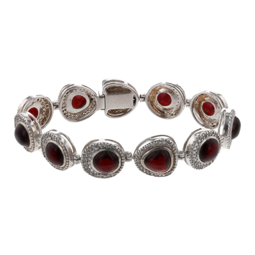 Garnet Bracelet (Garnet 18.18 cts. Cubic Zirconia) Not Net