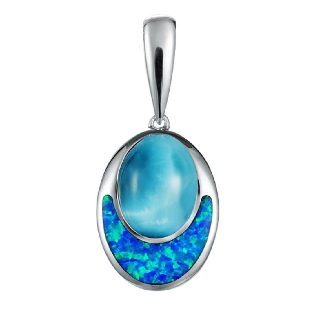 Larimar Pendant (Inlay Opal) Not Net