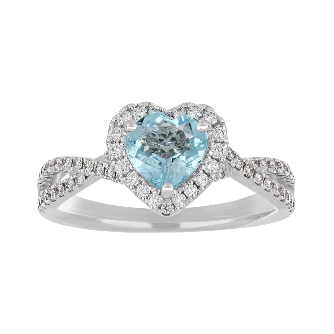 Paraiba Tourmaline Ring (Paraiba Tourmaline 0.87 cts. White Diamond 0.32 cts.) Not Net