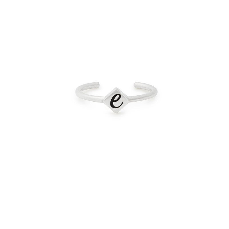 ALEX AND ANI Initial E Adjustable Ring