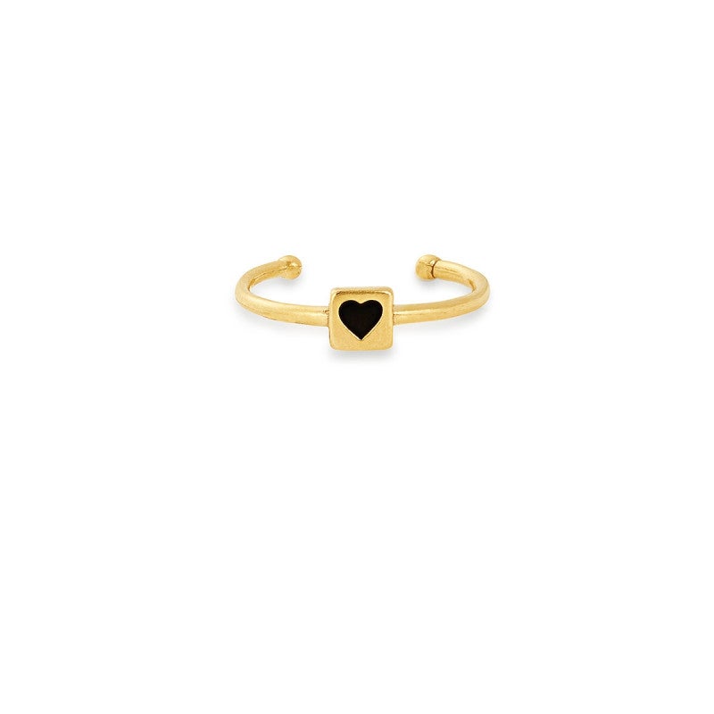 ALEX AND ANI Heart Adjustable Ring 14kt Gold Plated