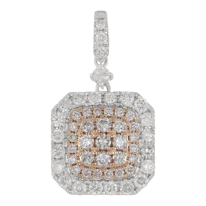 Pink Diamond Pendant (Pink Diamond 0.42 cts. White Diamond 0.75 cts.) Not Net