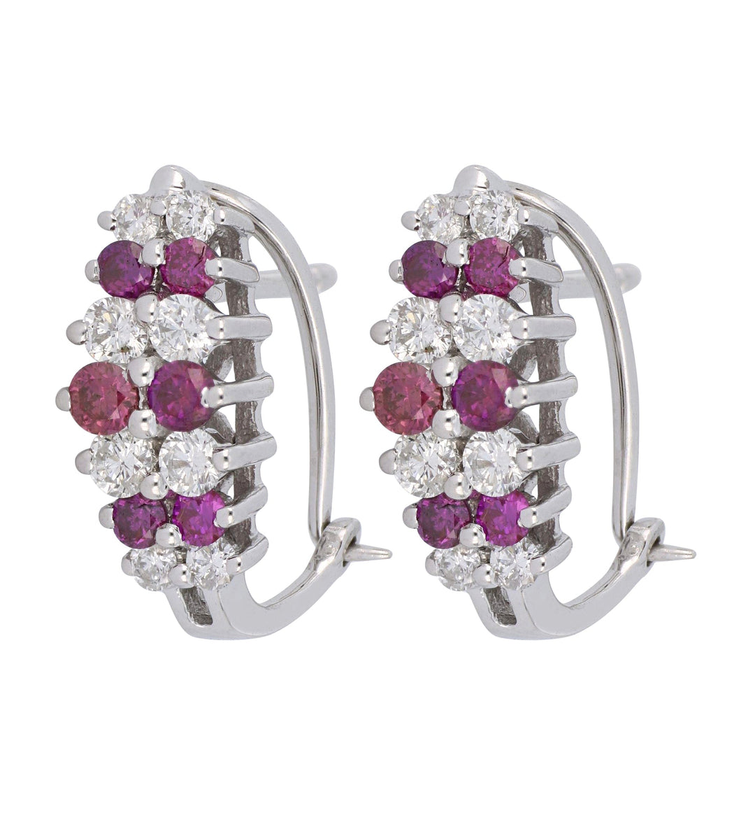 Purple Diamond Ladies Earrings (Purple Diamond 0.46 cts. White Diamond 0.52 cts.) Not Net